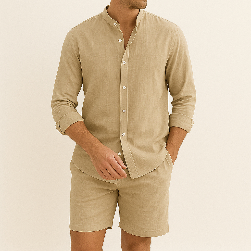 Rentouttava miesten linensäätäsetti