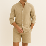 Rentouttava miesten linensäätäsetti