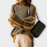 Breseis - Retro korkea kauluksinen neule