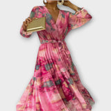 Evelyn - Aquarelle Dream Maxi -mekko