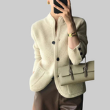 Claire | Kasimirsekoittunut takki napinnoilla