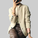 Claire | Kasimirsekoittunut takki napinnoilla