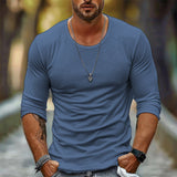 Miesten slim fit pitkähihaista puseroa joustavalla mukavuudella