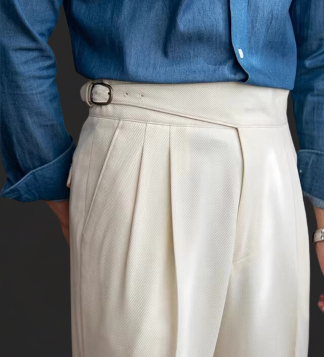 Laadukkaat miesten housut eleganttiin ilmeeseen ja korkeaan käyttömukavuuteen