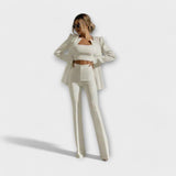 Selina - Elegantti 3-osainen setti (bleiseri, toppi, housut)