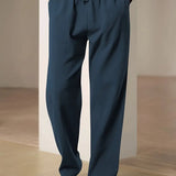 Baggy pellavahousut miehille