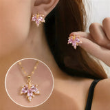 Korvakorut Kultalehti Onnenamuleti, mukana ilmainen kaulakoru | Rajoitettu tarjous