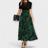 Luna - Kukka-miston kesämekko pyöreällä kauluksella