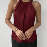 Skye - Tyylikäs olkaimeton satiinipaita