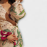 Tracey - Solmukarituuletunika Maxivalkoinen