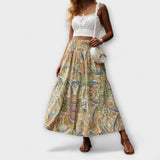 Kuviollinen virtaava hame