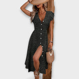 Tyylikäs polka tetri midi mekko