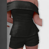 Olivia - Valkoiset puuvilla-lineneet setti kahdelle osalle