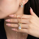 Jänisaiheiset onnenkorvakorut, mukana ilmainen kaulakoru | Rajoitettu tarjous