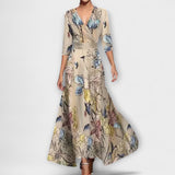 Alma - Tyylikäs Äärmekuvioitu Mekko Naisille