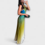 Haven – Älykäs gradientti pliseerattu maxipaita ilman selkää