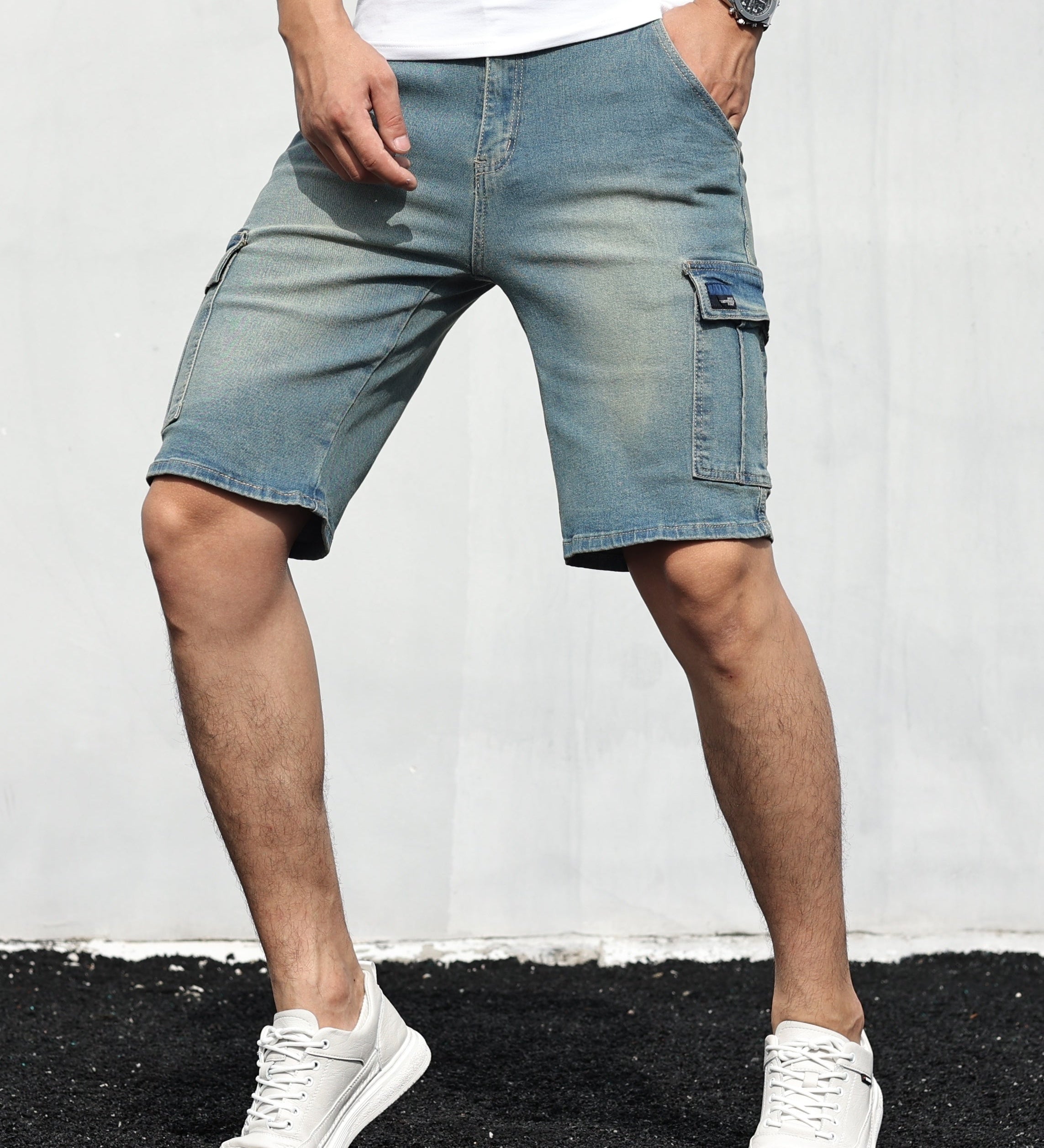 Bazyli | Miehet Cargo Denim Shortsit