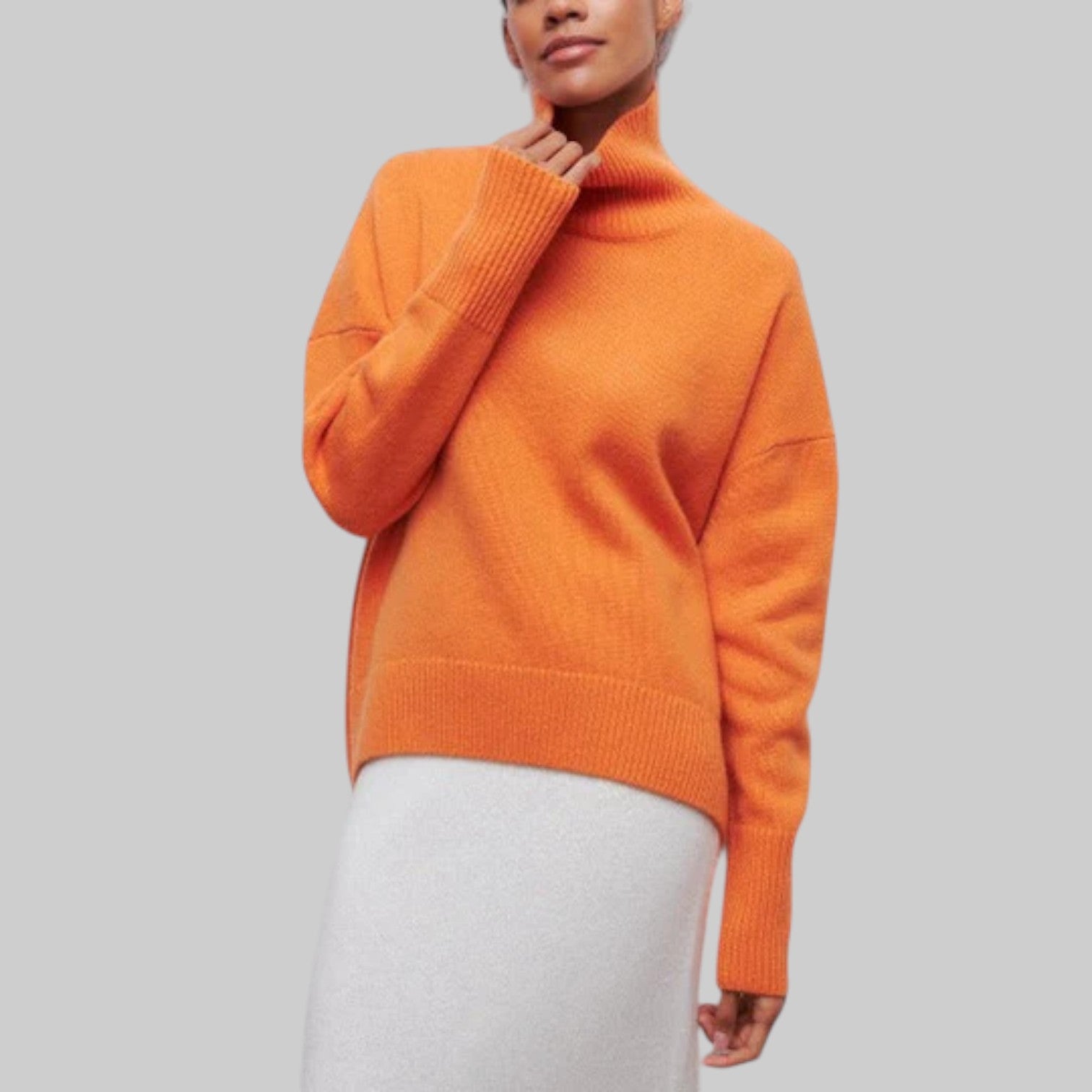 Amélie - Oversize puuvillainen huppari pyöreällä pääntiellä