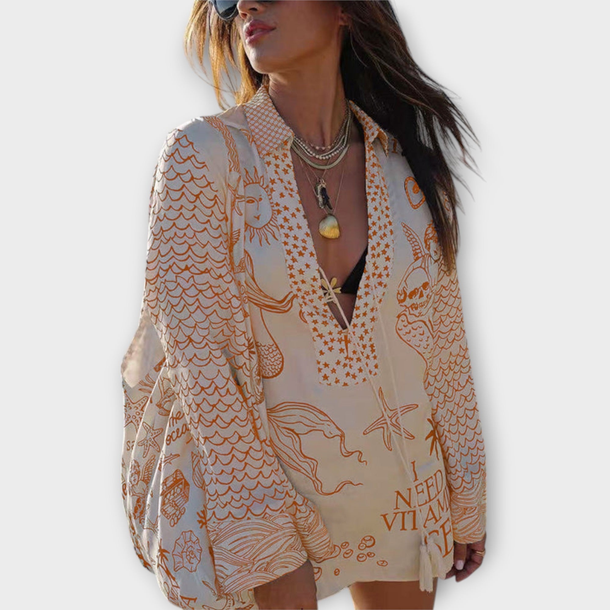 Liv - silkkinauhainen paita ja shortsit -setti