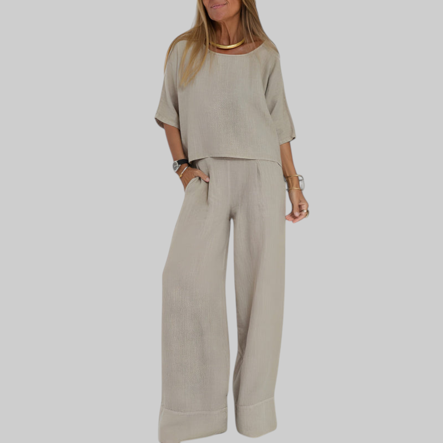 Alina | Kaksikerroksinen puuvilla- ja lanekangassetti