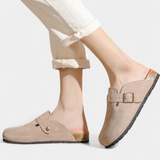 Aubree | Miesten ja naisten samettimoffisaappaat säädettävällä hihnalla