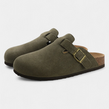 Aubree | Miesten ja naisten samettimoffisaappaat säädettävällä hihnalla