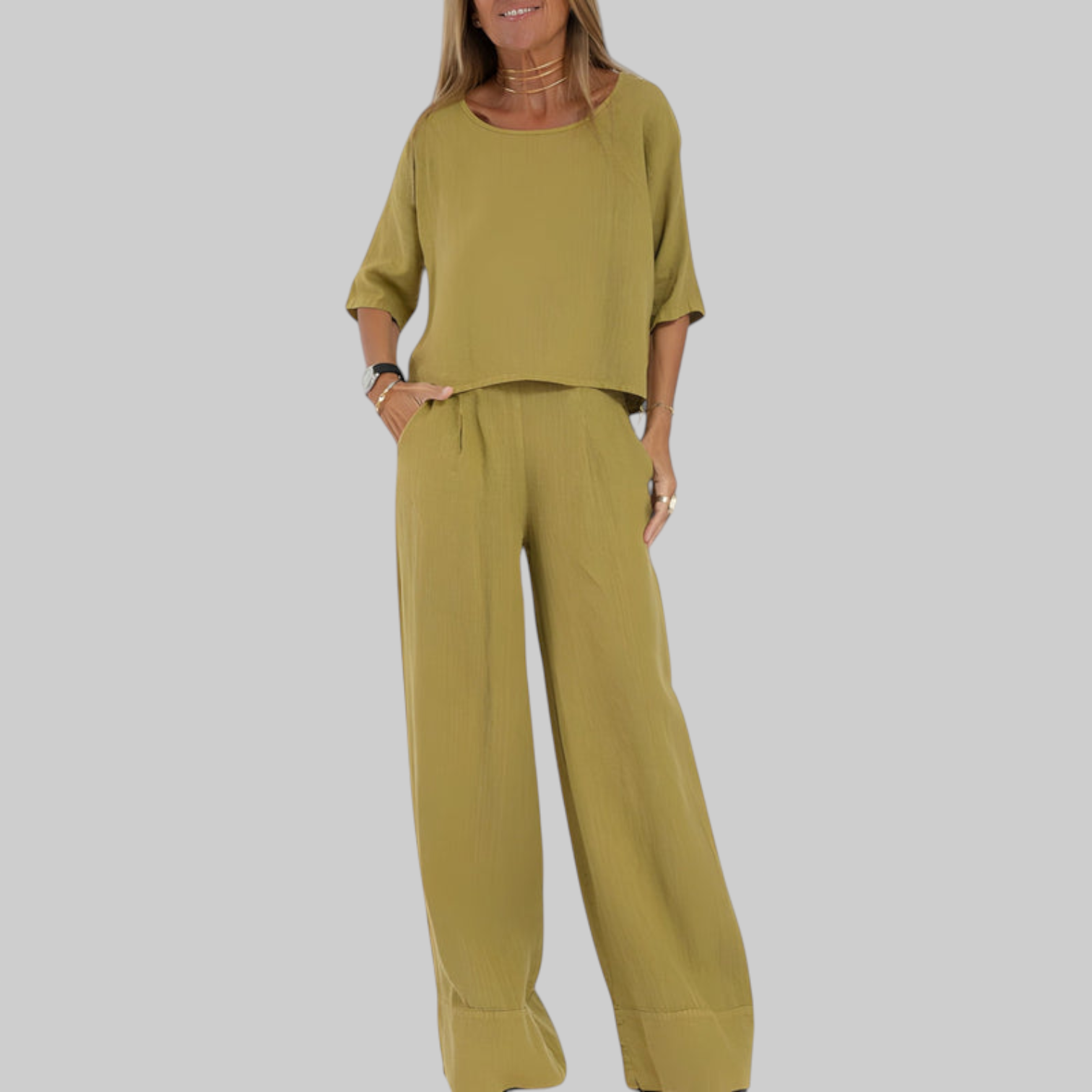 Alina | Kaksikerroksinen puuvilla- ja lanekangassetti