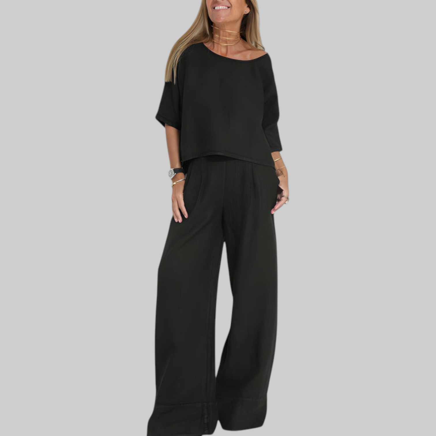 Alina | Kaksikerroksinen puuvilla- ja lanekangassetti