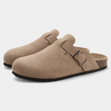 Aubree | Miesten ja naisten samettimoffisaappaat säädettävällä hihnalla