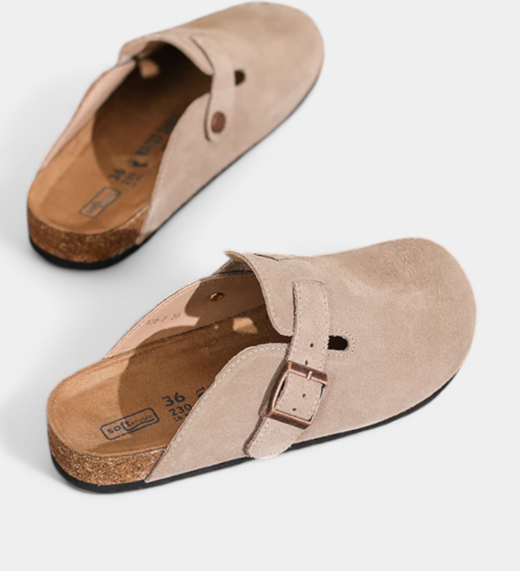 Aubree | Miesten ja naisten samettimoffisaappaat säädettävällä hihnalla