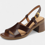 Milie | Retro-sandaalit neliökärkisellä kärjellä ja mukavalla korolla