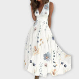 Romy - Kukallinen V-kauluksellinen mekko