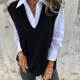 Violaine – Neulottu hihaton neuletakki