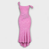 Renske - Elegantti pitkä mekko hienostuneella korsettisuunnittelulla