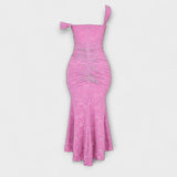 Renske - Elegantti pitkä mekko hienostuneella korsettisuunnittelulla