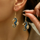 Merihevonen onnenamuleti - korvakorut, mukana ilmainen kaulakoru | Rajoitettu tarjous